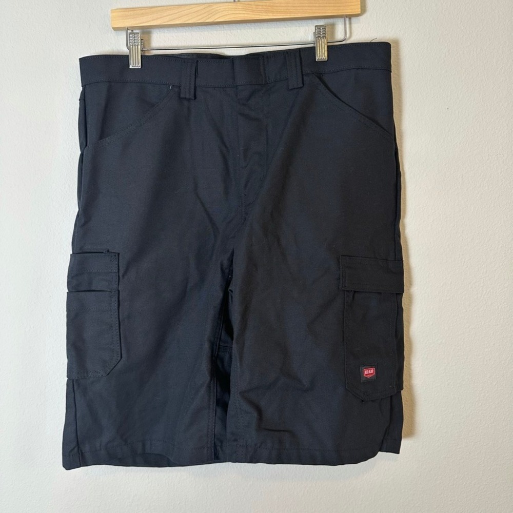 Red Kap Mens Black Cargo Work Shorts PT4ABK3 Size 36 Heavy Duty Utility Shorts